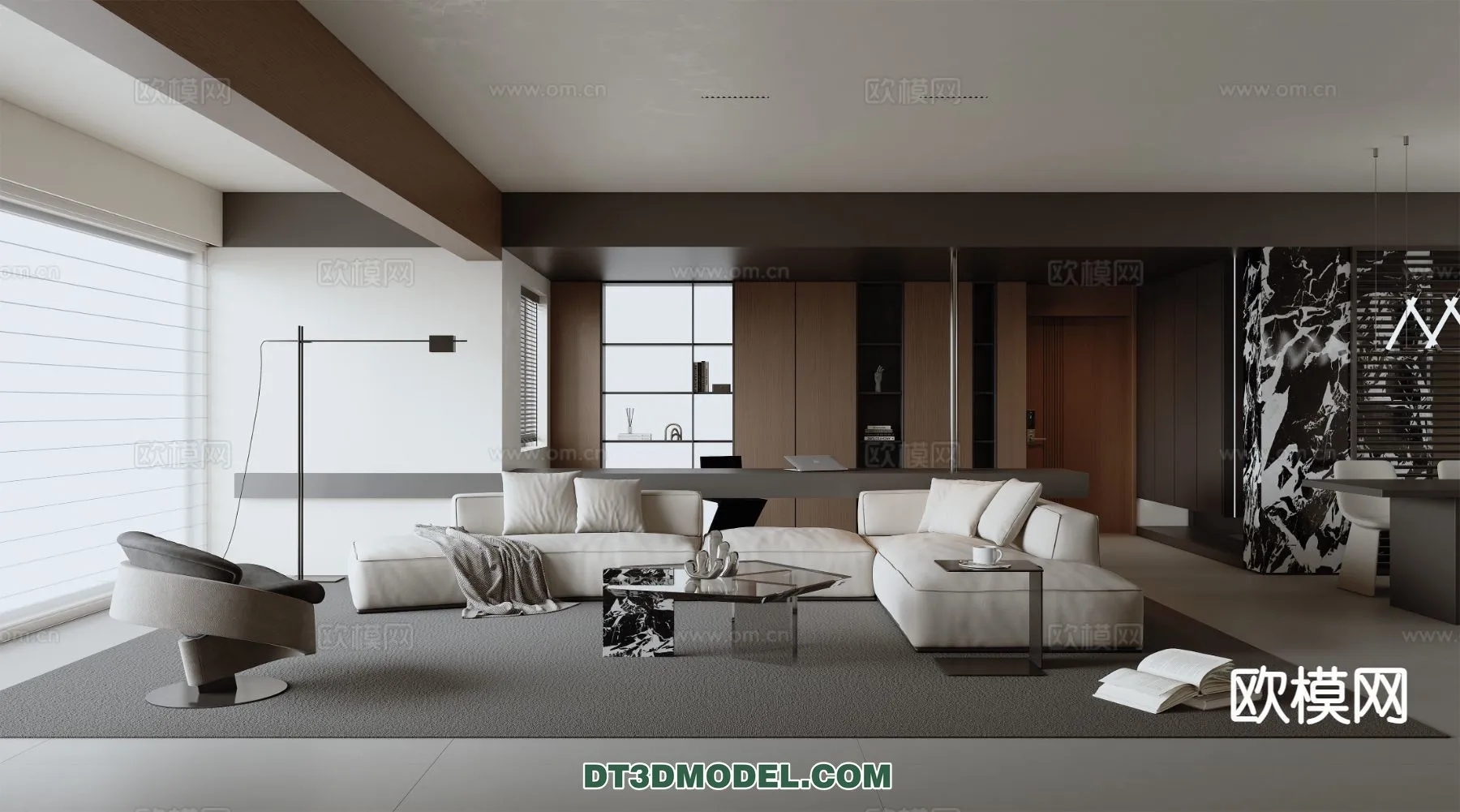 Living Room – Italian Style – Interior 3D Scene – 028