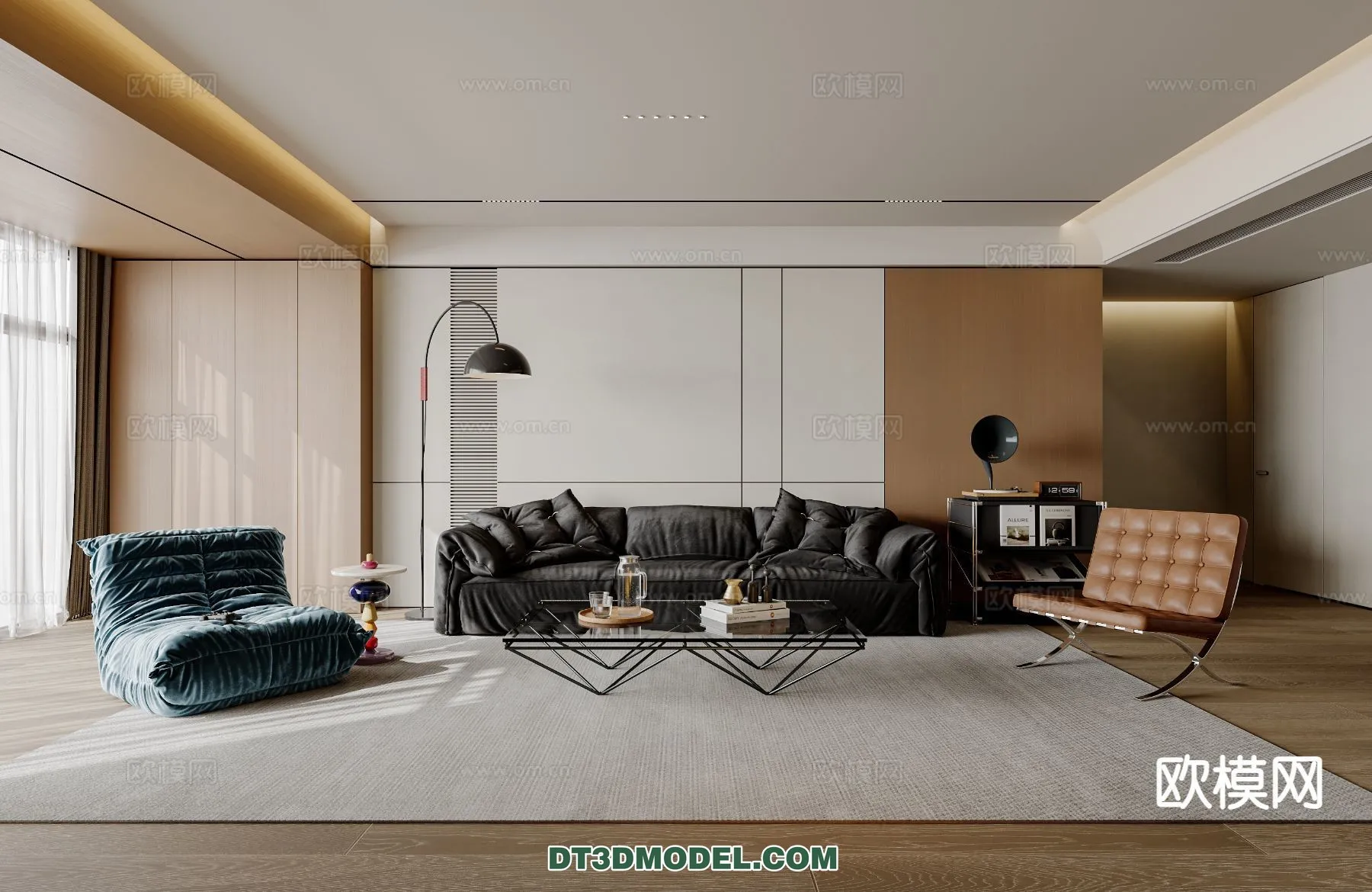 Living Room – Italian Style – Interior 3D Scene – 030