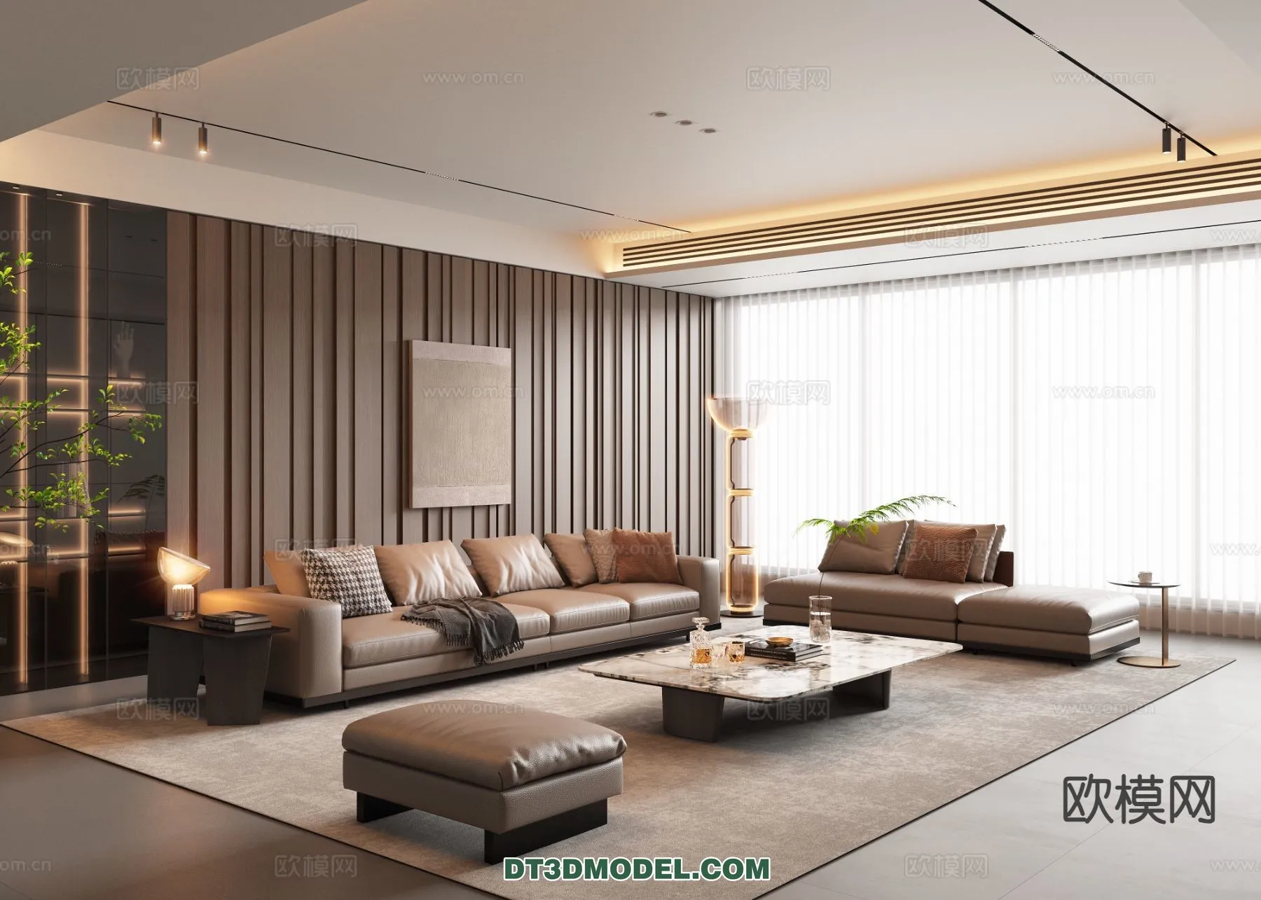 Living Room – Italian Style – Interior 3D Scene – 032