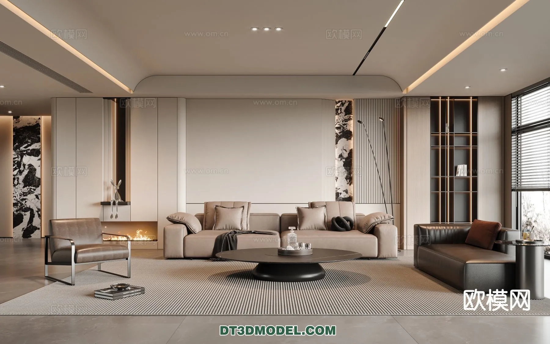 Living Room – Italian Style – Interior 3D Scene – 033