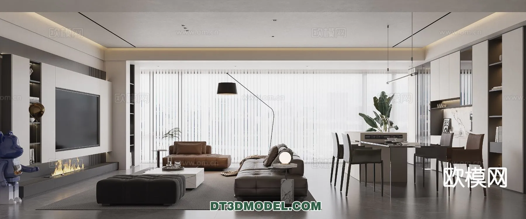 Living Room – Italian Style – Interior 3D Scene – 034