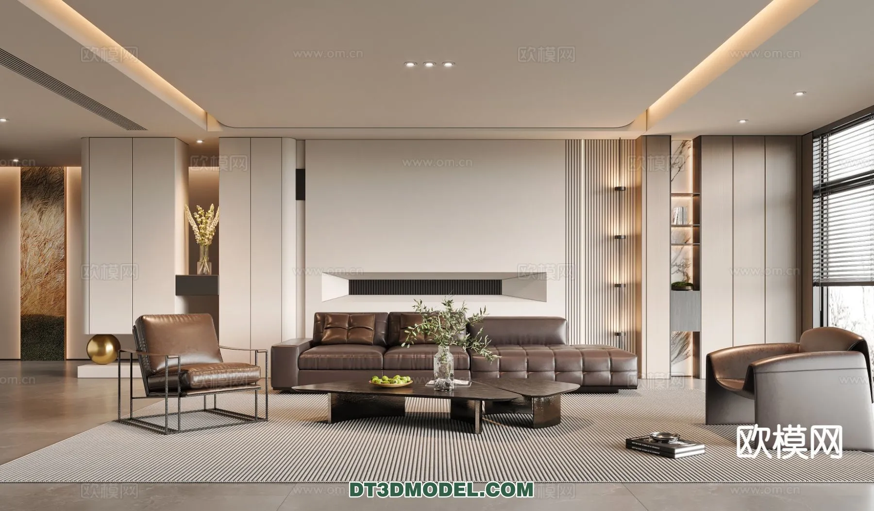 Living Room – Italian Style – Interior 3D Scene – 037