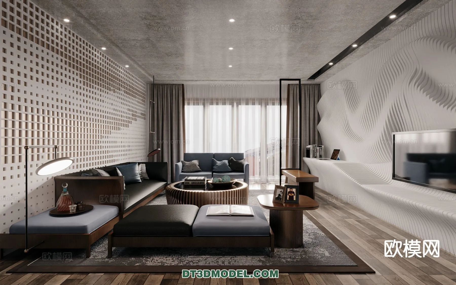 Living Room – Italian Style – Interior 3D Scene – 039