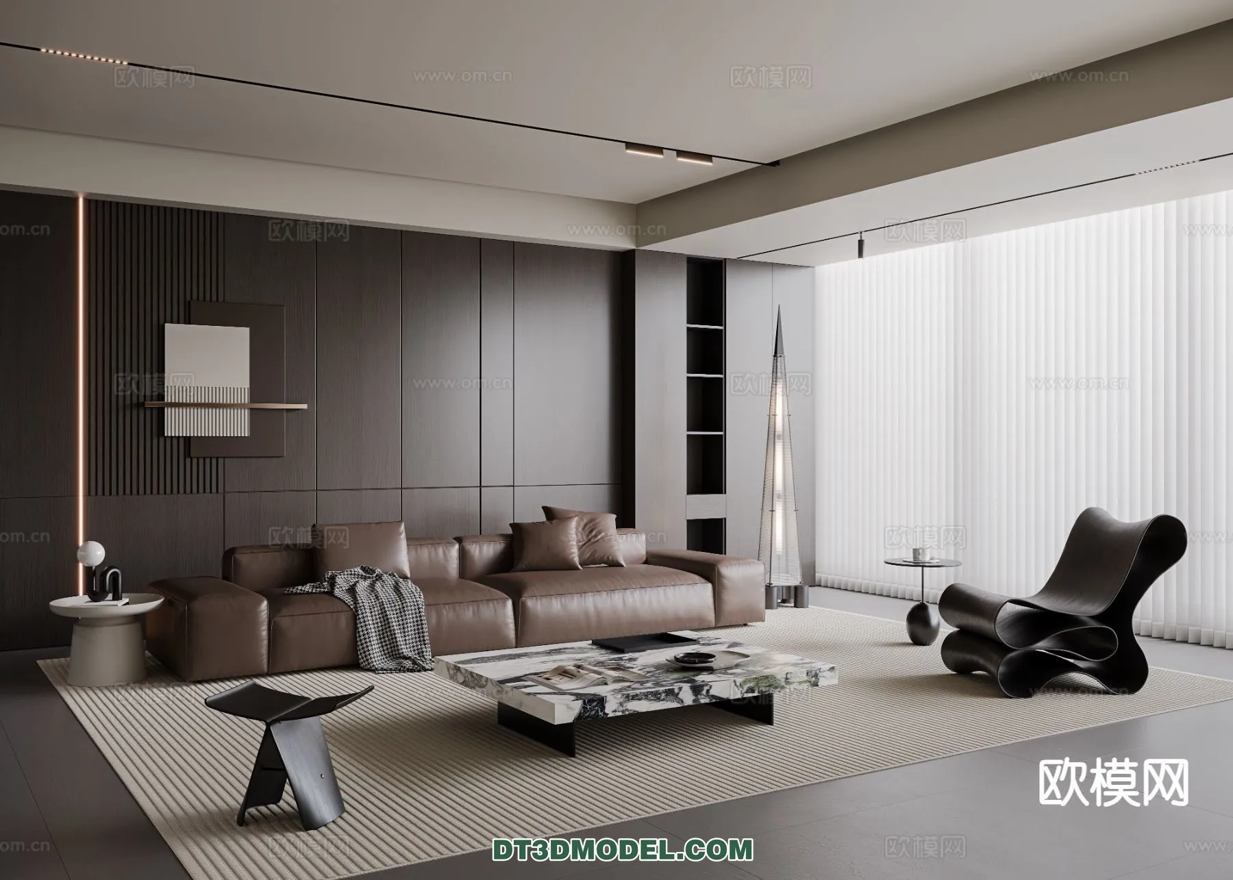 Living Room – Italian Style – Interior 3D Scene – 042