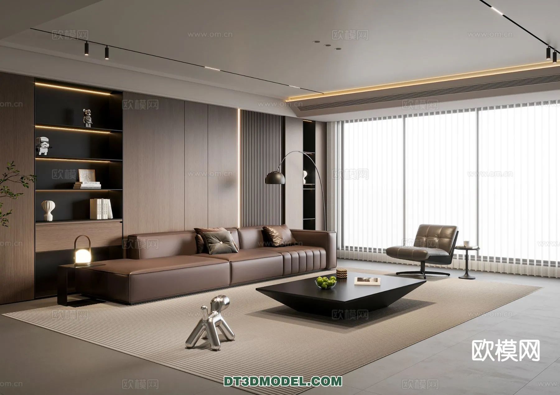 Living Room – Italian Style – Interior 3D Scene – 044