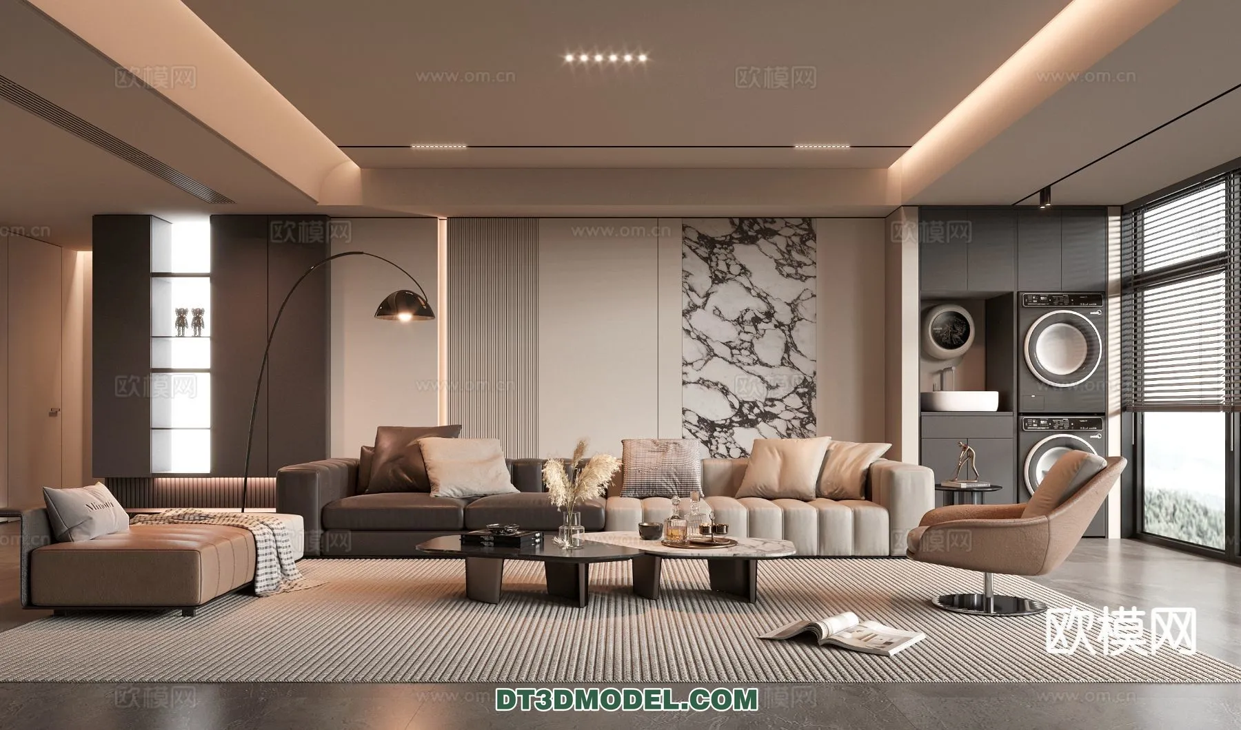 Living Room – Italian Style – Interior 3D Scene – 045