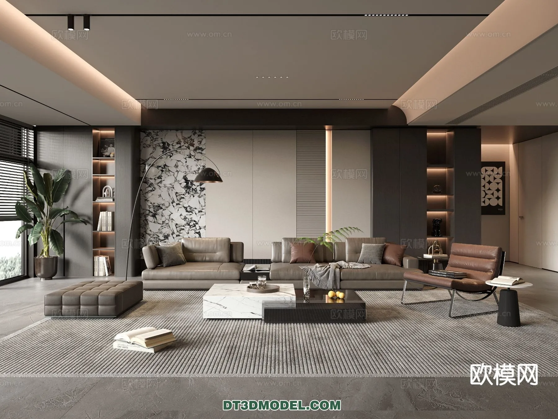 Living Room – Italian Style – Interior 3D Scene – 046