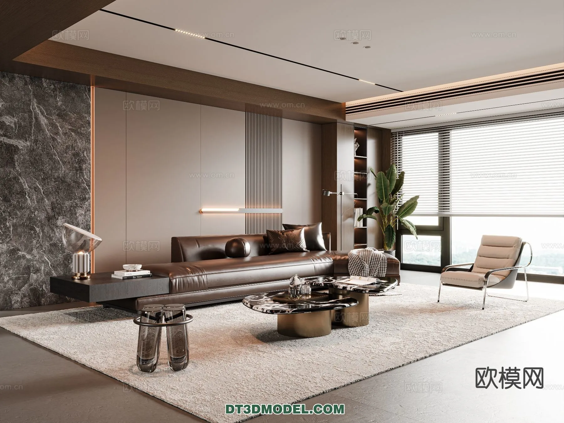 Living Room – Italian Style – Interior 3D Scene – 048