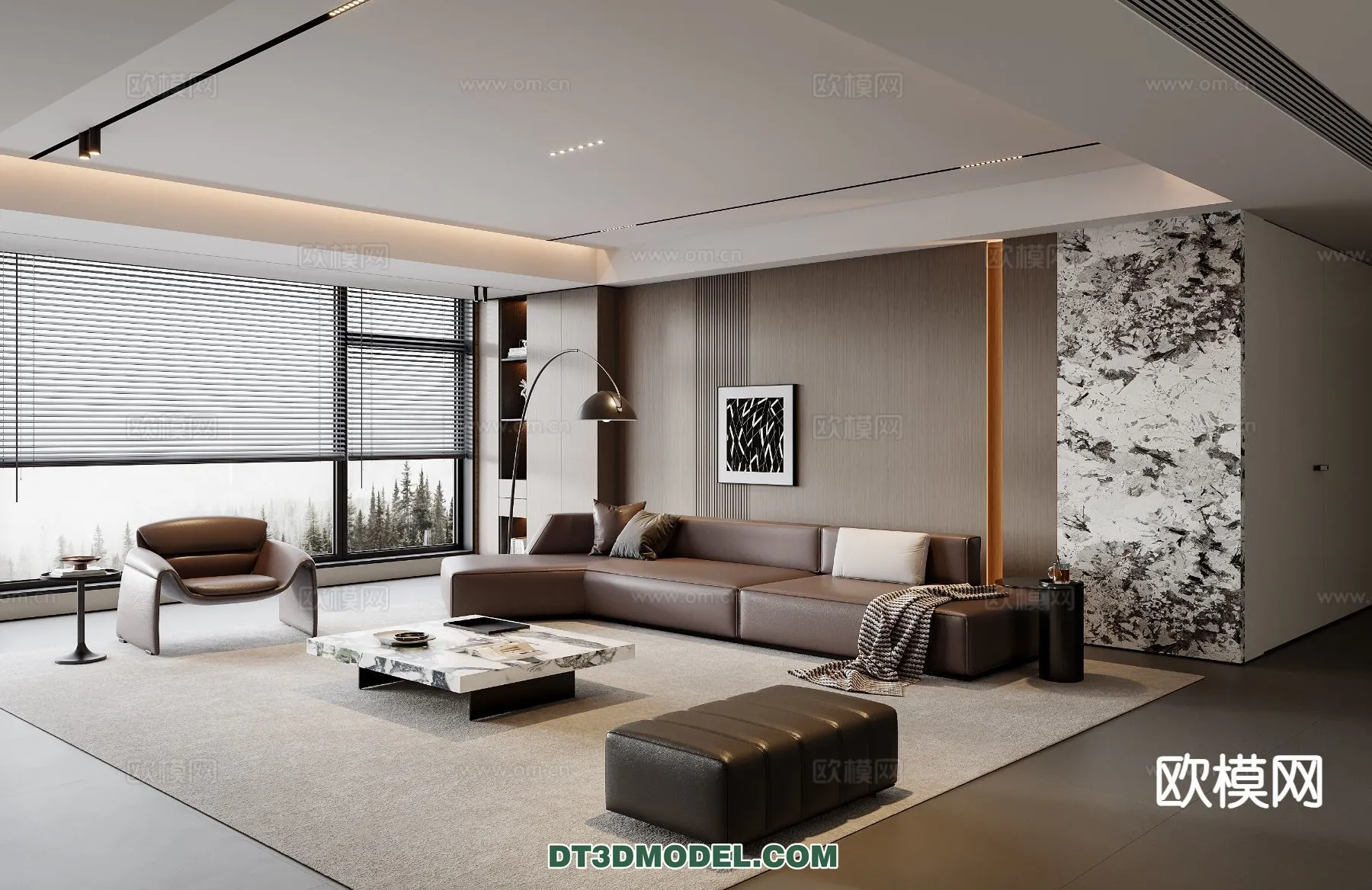 Living Room – Italian Style – Interior 3D Scene – 053