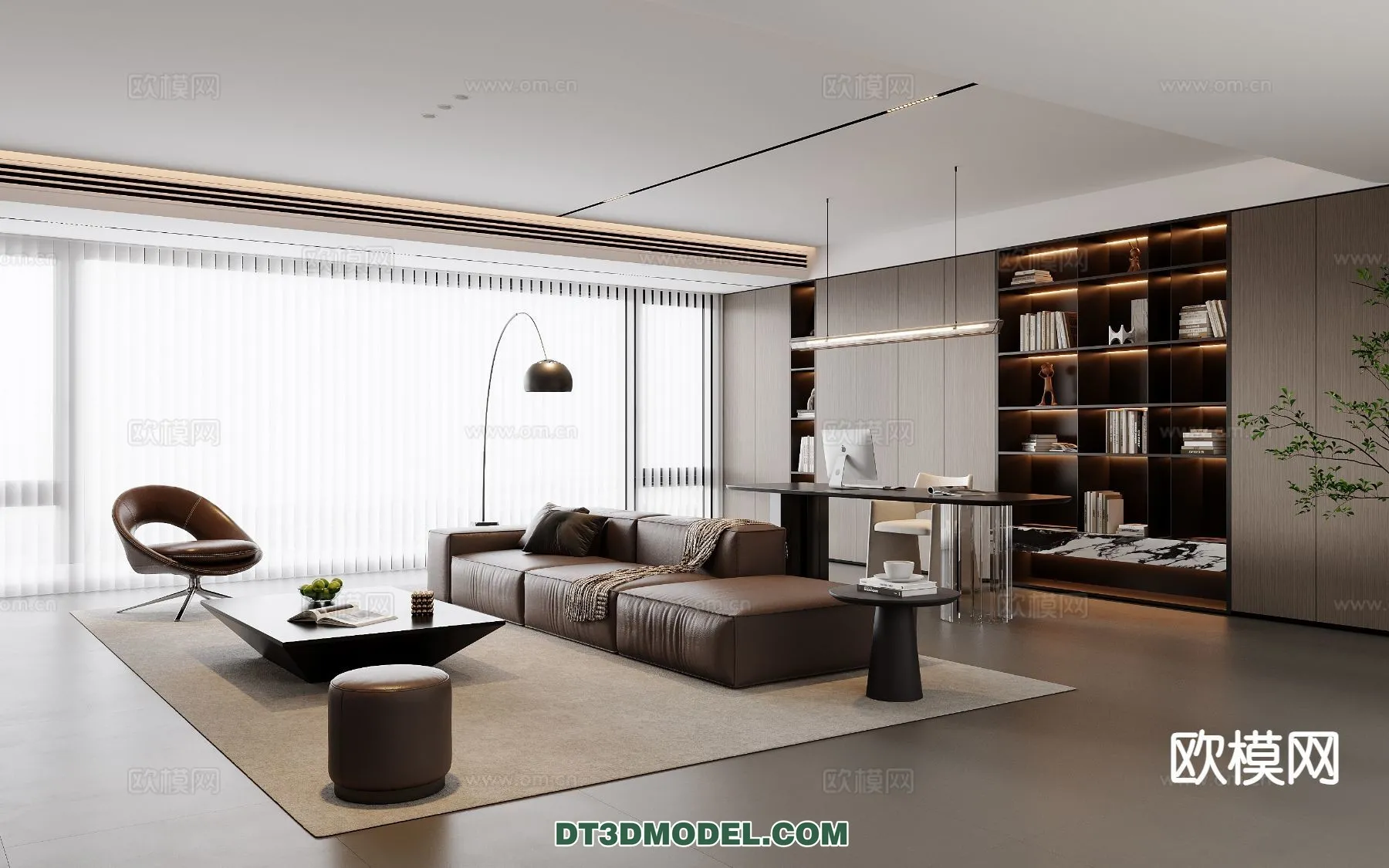 Living Room – Italian Style – Interior 3D Scene – 054