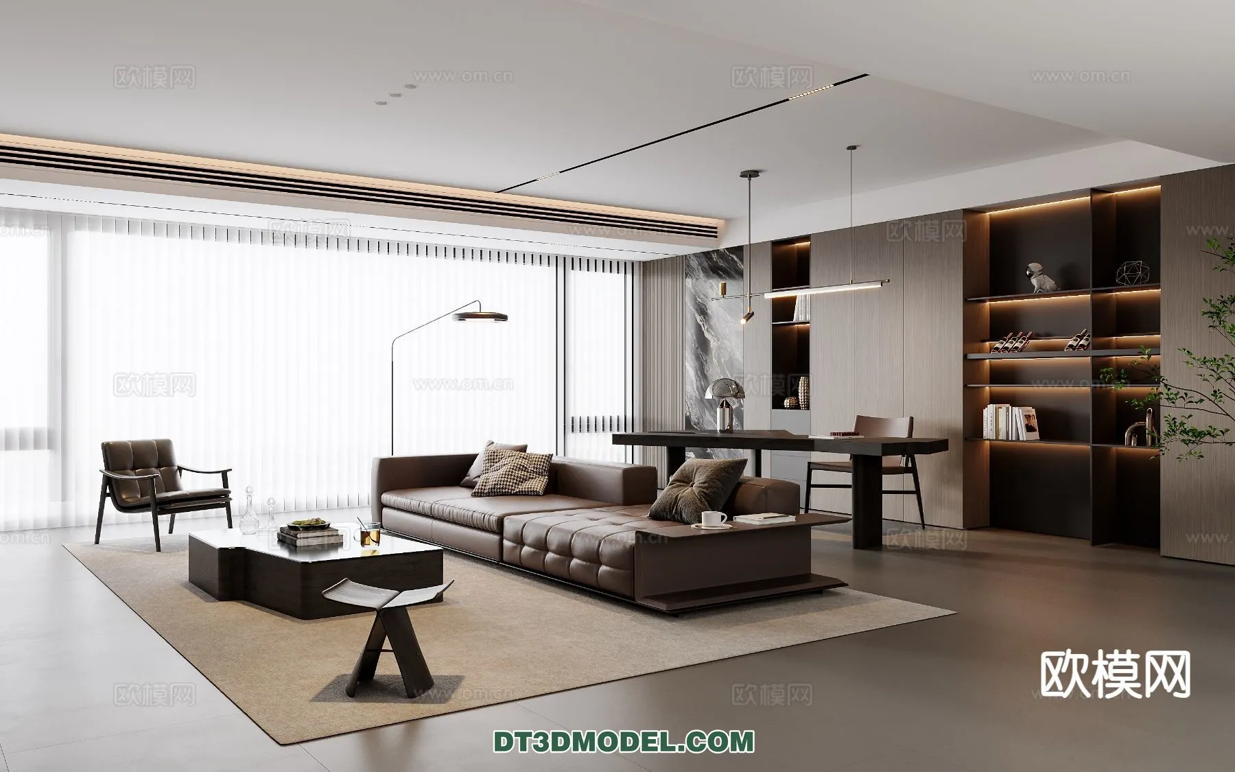 Living Room – Italian Style – Interior 3D Scene – 055