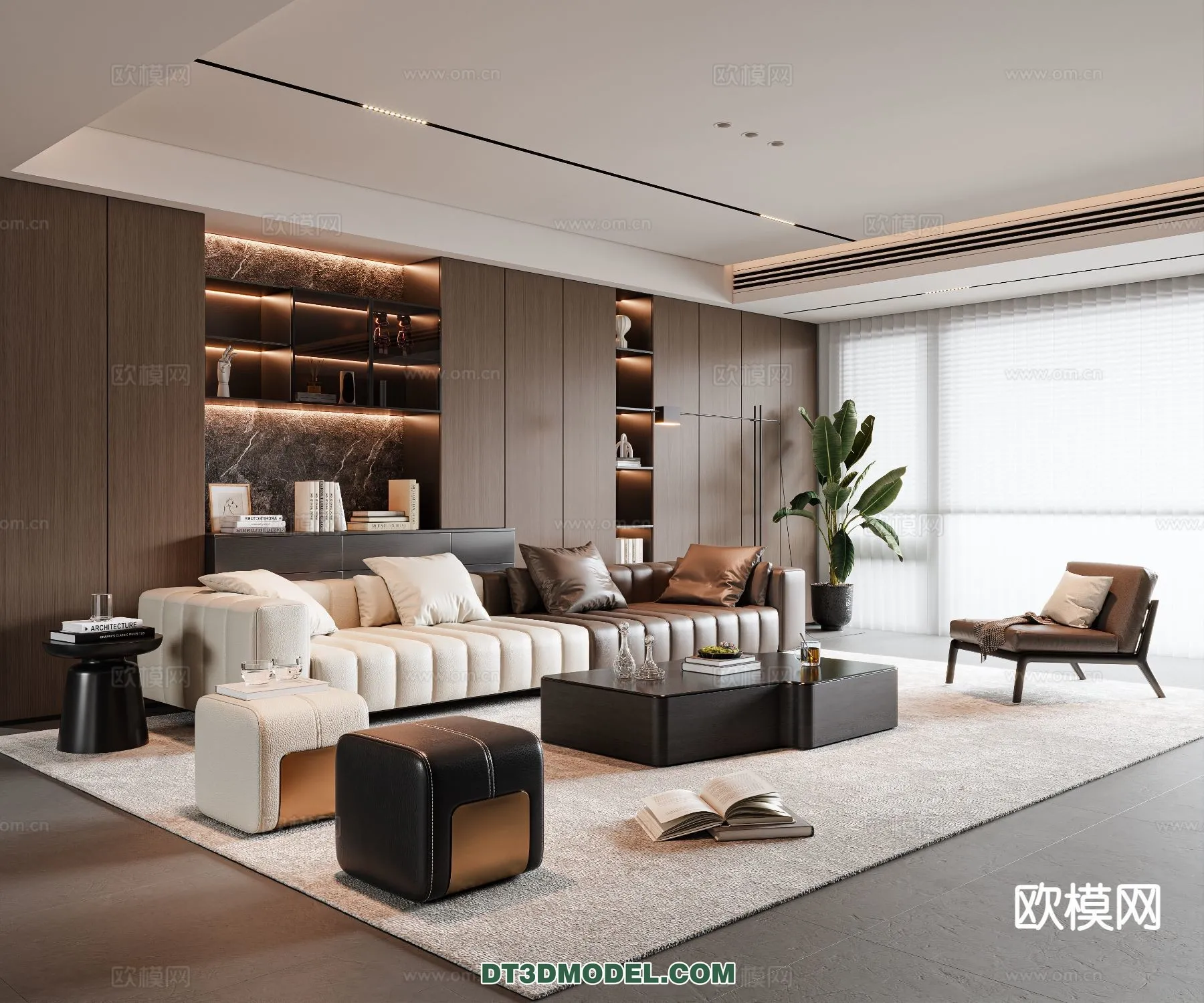 Living Room – Italian Style – Interior 3D Scene – 056