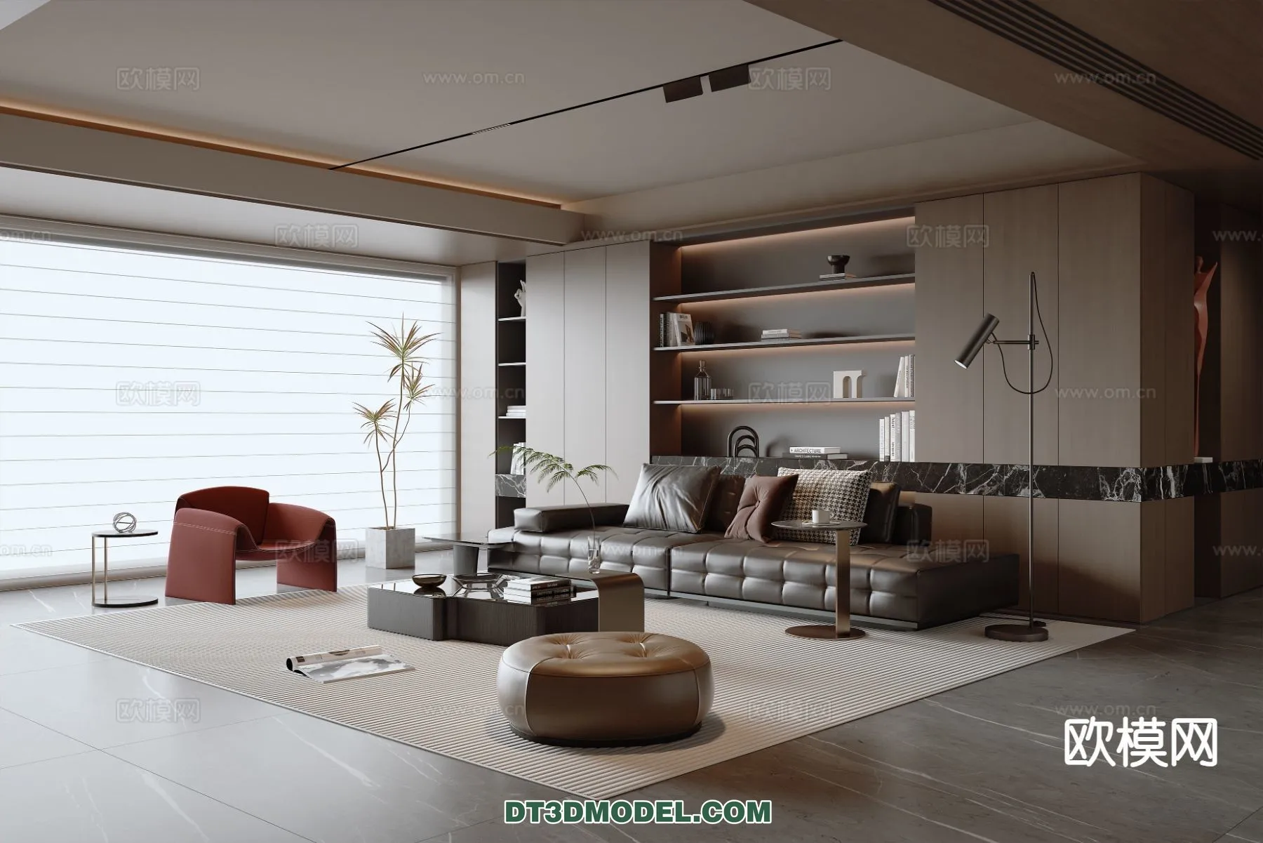 Living Room – Italian Style – Interior 3D Scene – 057