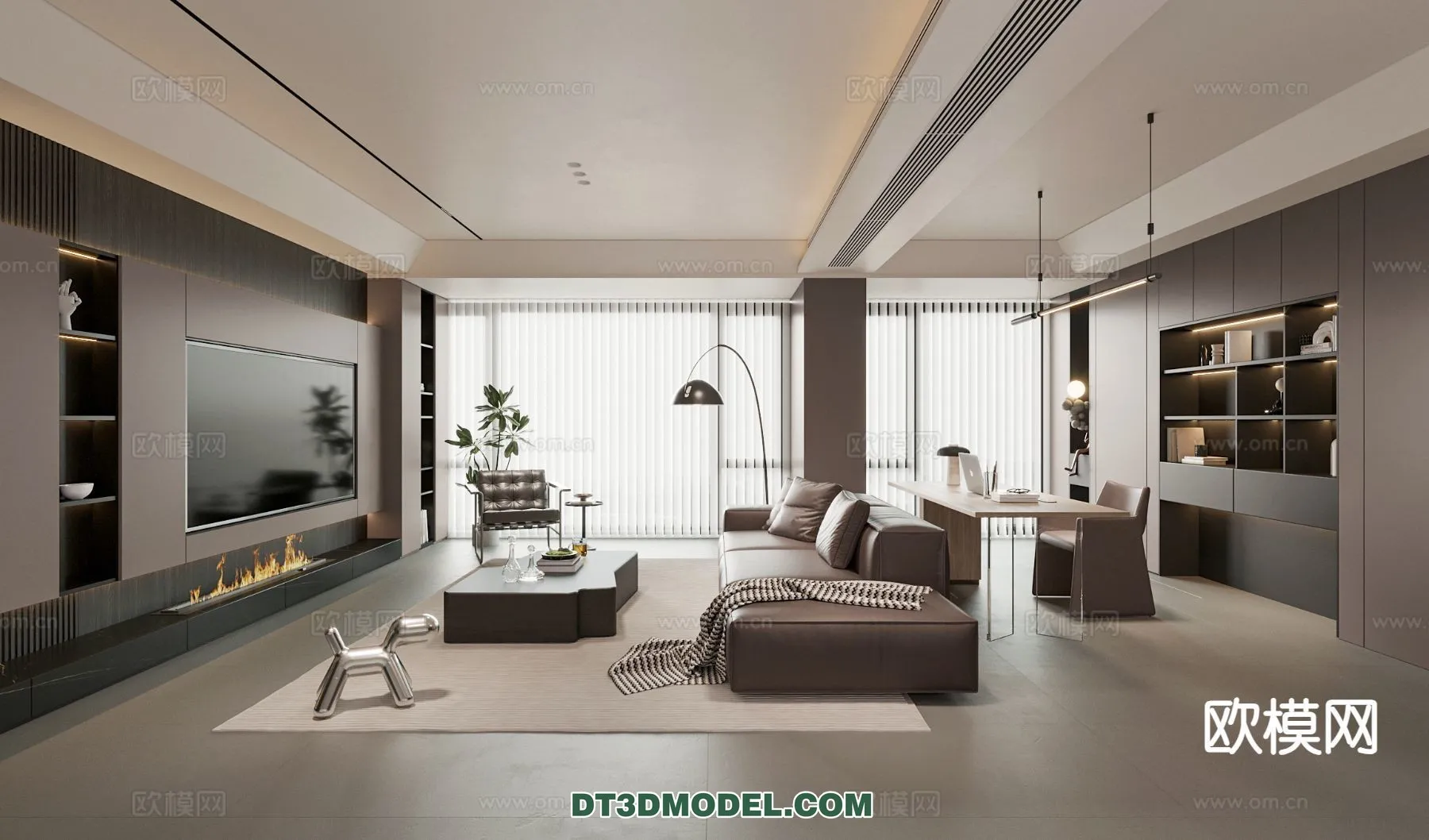 Living Room – Italian Style – Interior 3D Scene – 058