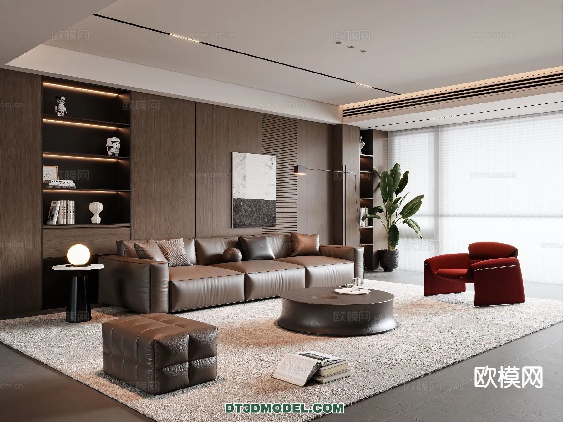 Living Room – Italian Style – Interior 3D Scene – 059