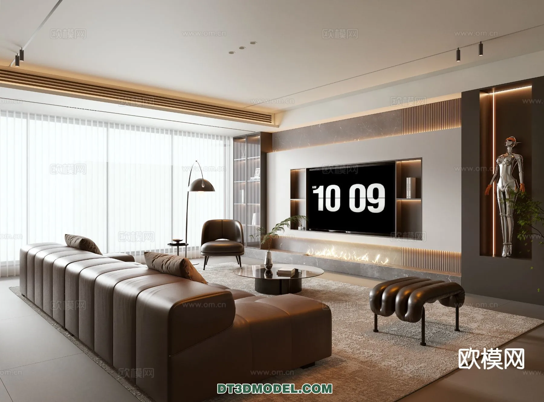 Living Room – Italian Style – Interior 3D Scene – 060