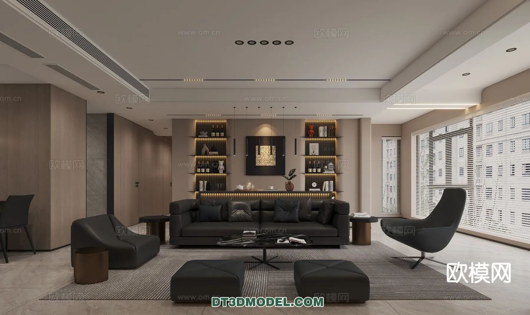 Living Room – Italian Style – Interior 3D Scene – 061