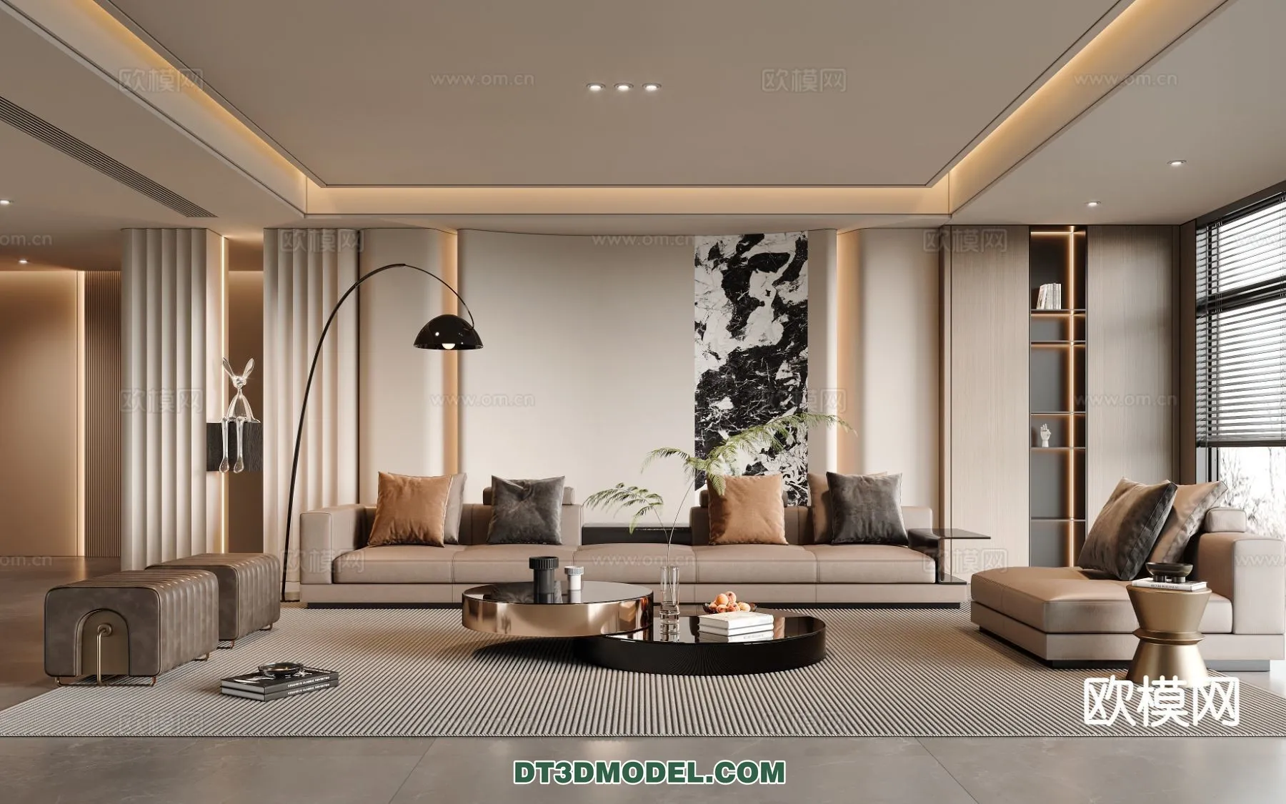 Living Room – Italian Style – Interior 3D Scene – 065