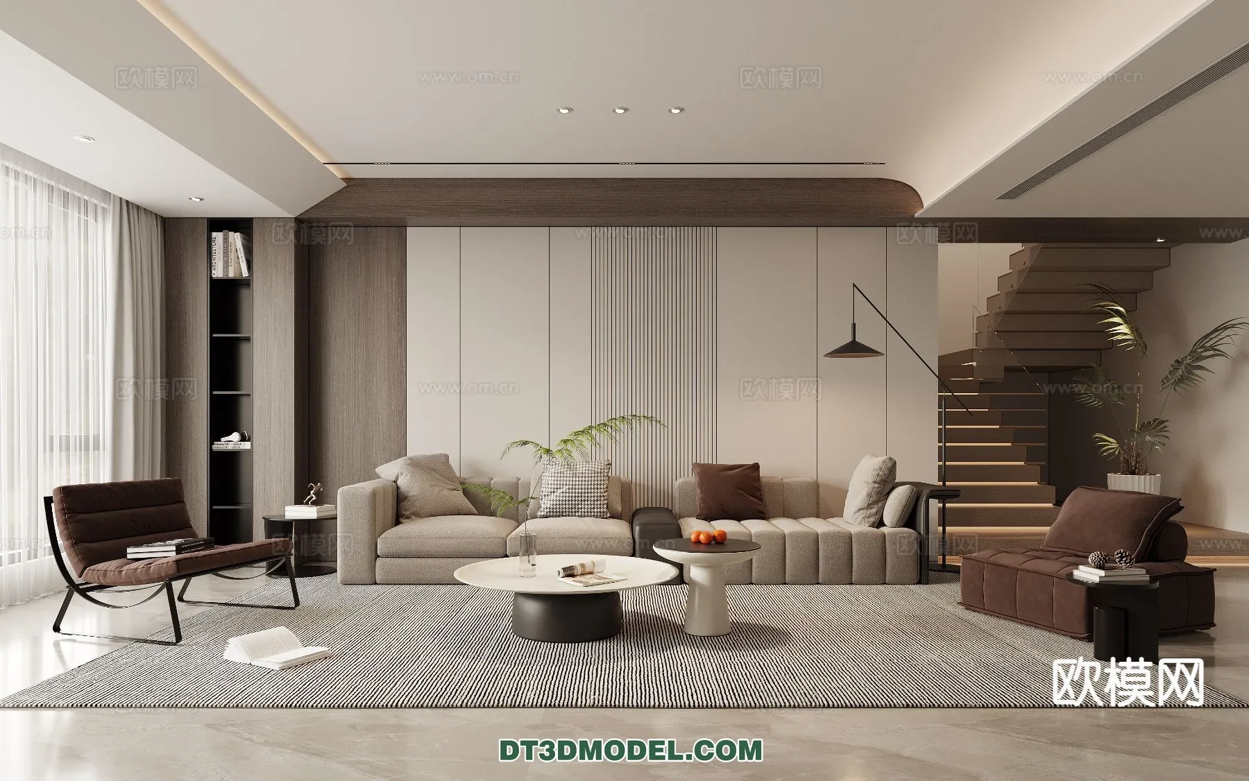 Living Room – Italian Style – Interior 3D Scene – 066