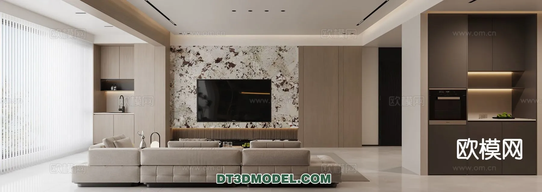 Living Room – Italian Style – Interior 3D Scene – 068