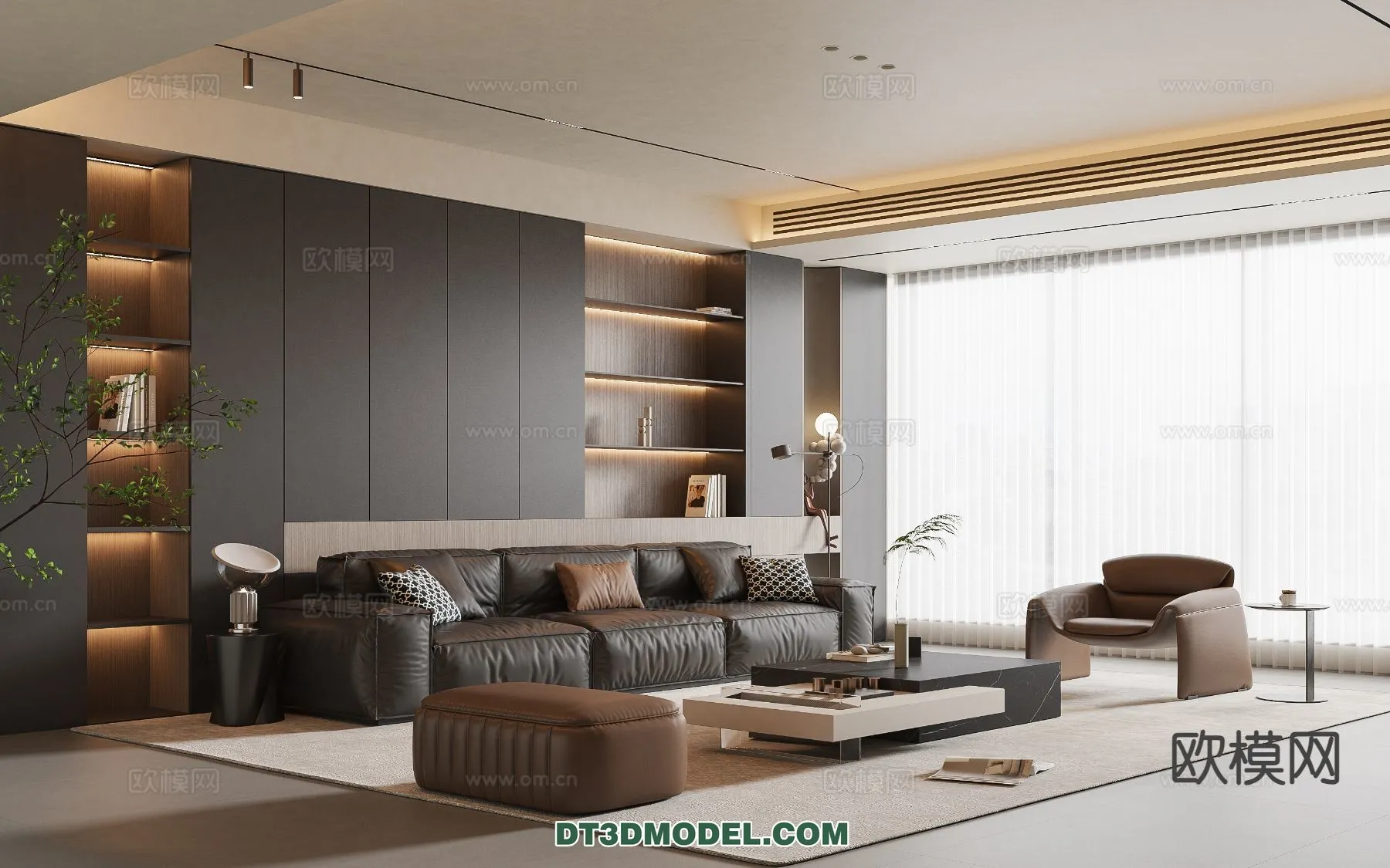 Living Room – Italian Style – Interior 3D Scene – 069