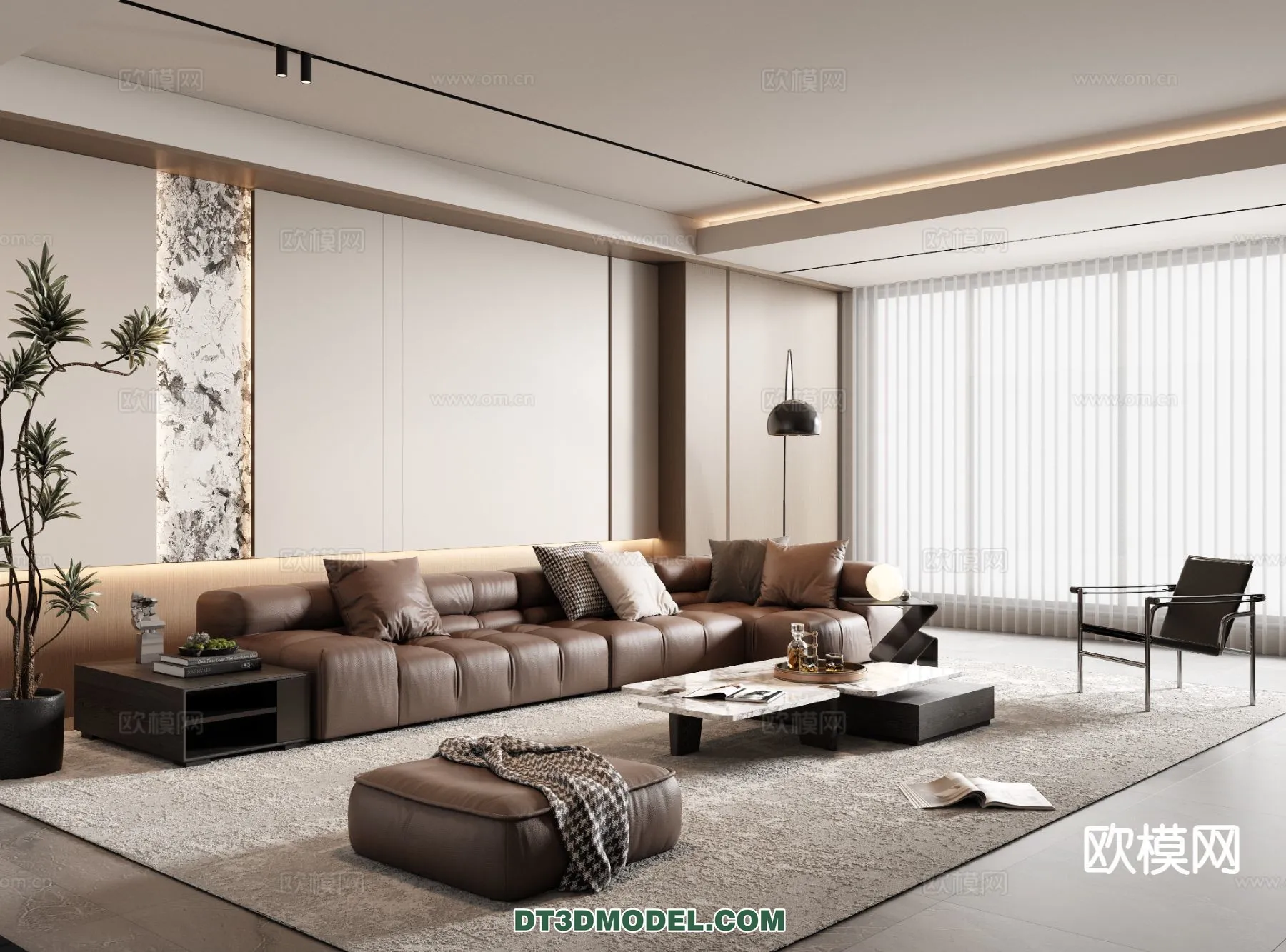 Living Room – Italian Style – Interior 3D Scene – 070