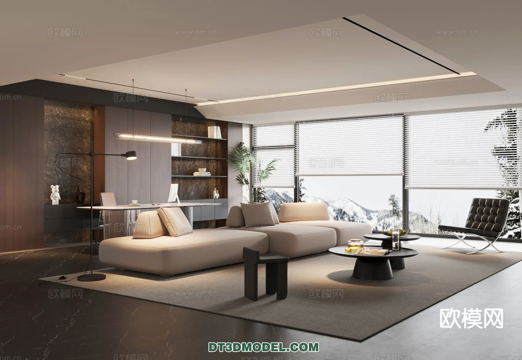 Living Room – Italian Style – Interior 3D Scene – 071