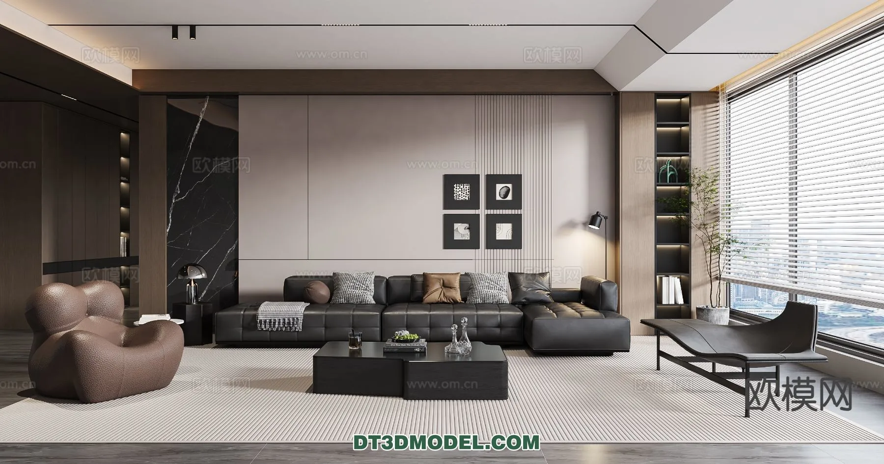 Living Room – Italian Style – Interior 3D Scene – 075