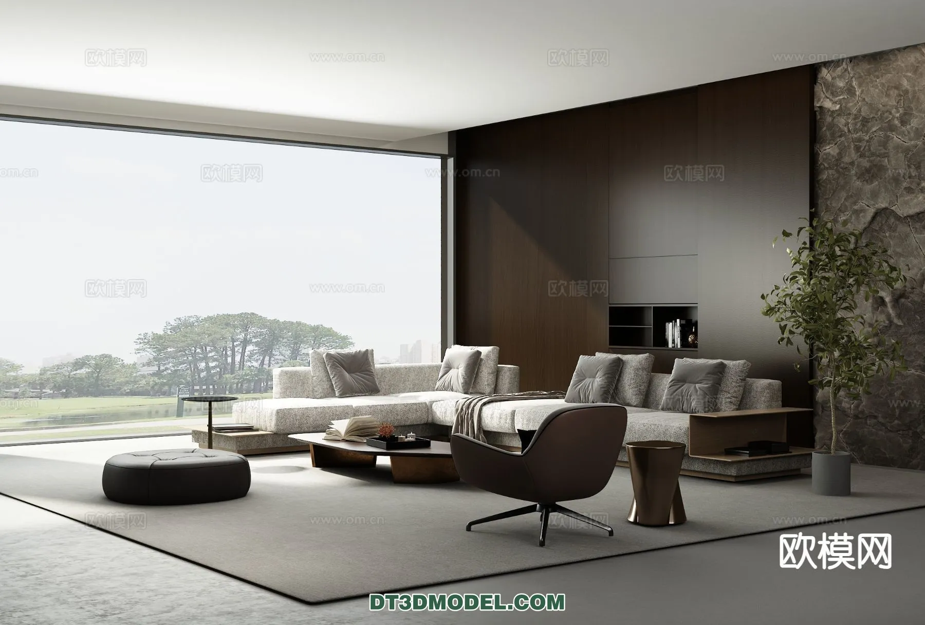 Living Room – Italian Style – Interior 3D Scene – 079