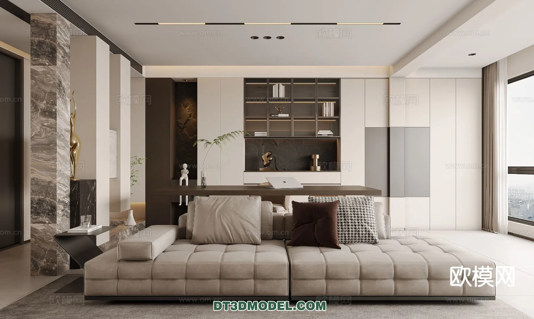 Living Room – Italian Style – Interior 3D Scene – 083