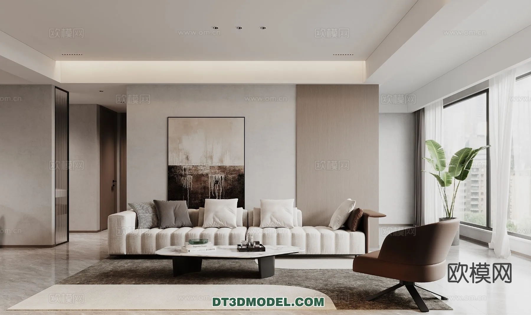 Living Room – Italian Style – Interior 3D Scene – 084