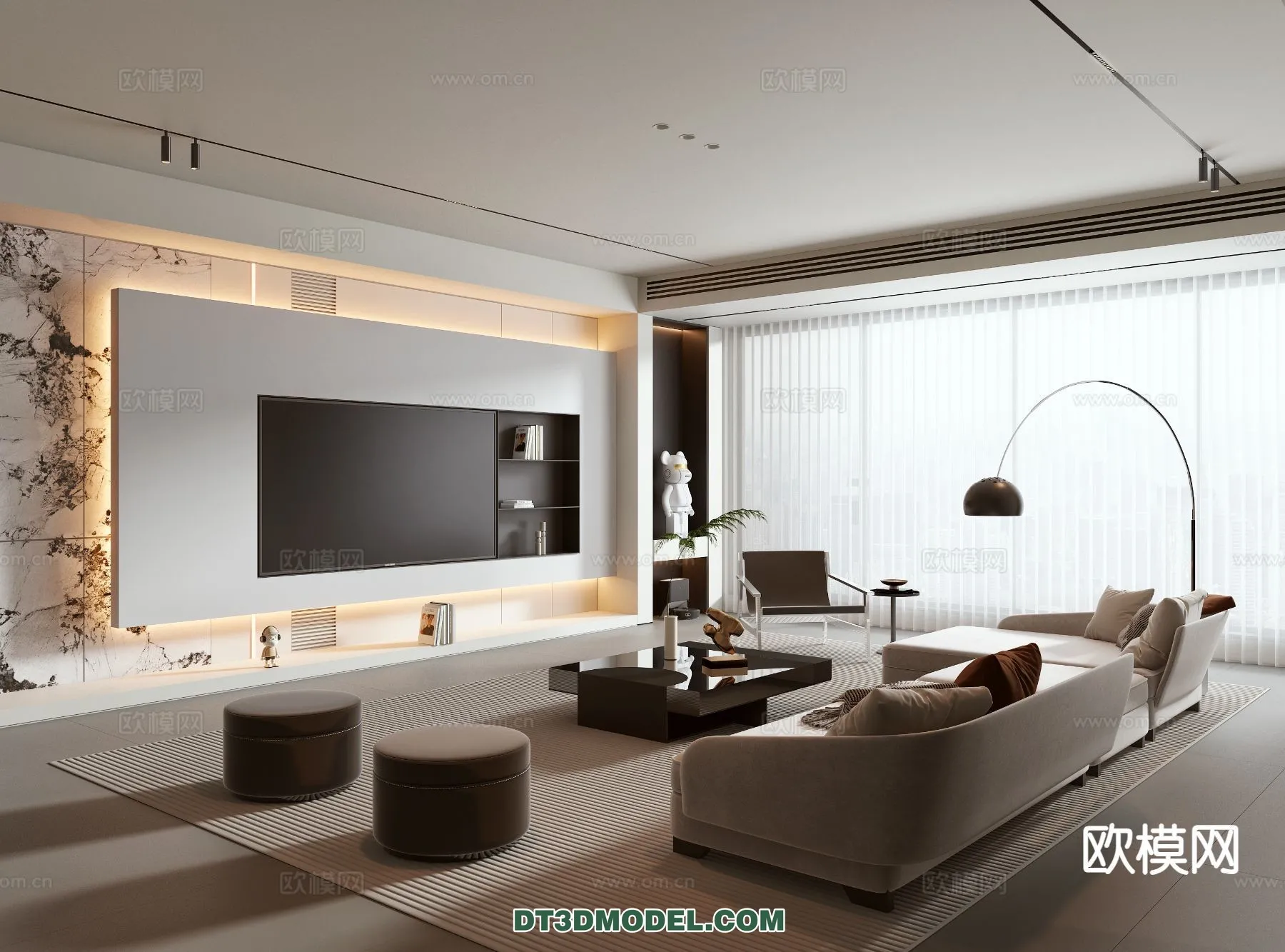 Living Room – Italian Style – Interior 3D Scene – 085