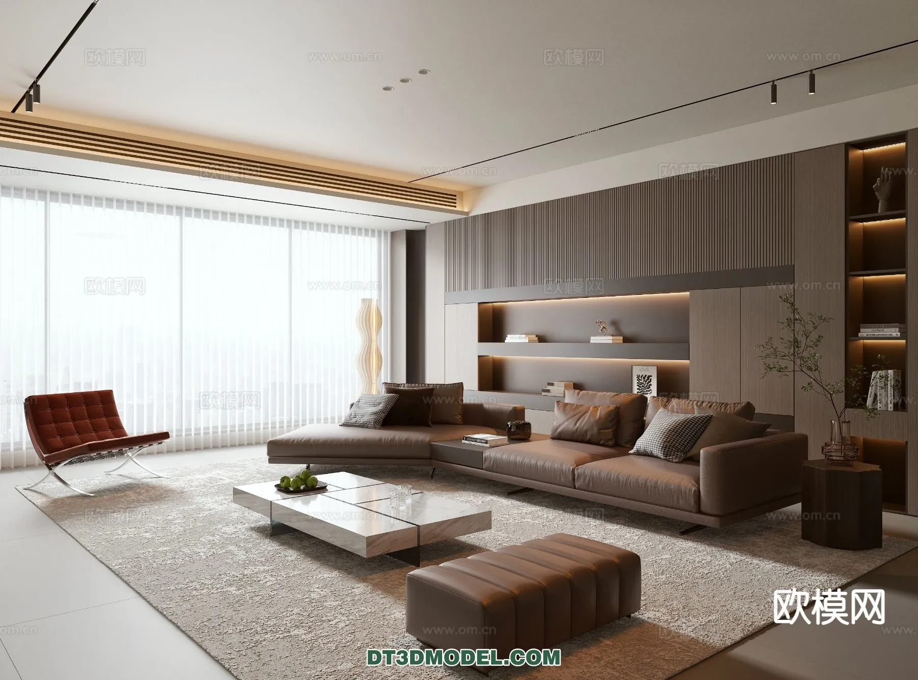 Living Room – Italian Style – Interior 3D Scene – 087