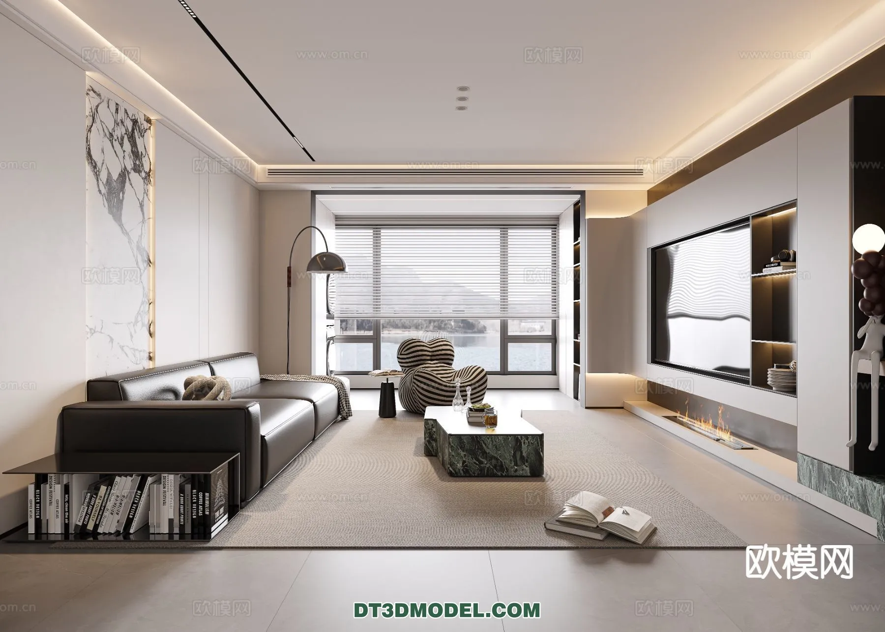 Living Room – Italian Style – Interior 3D Scene – 088