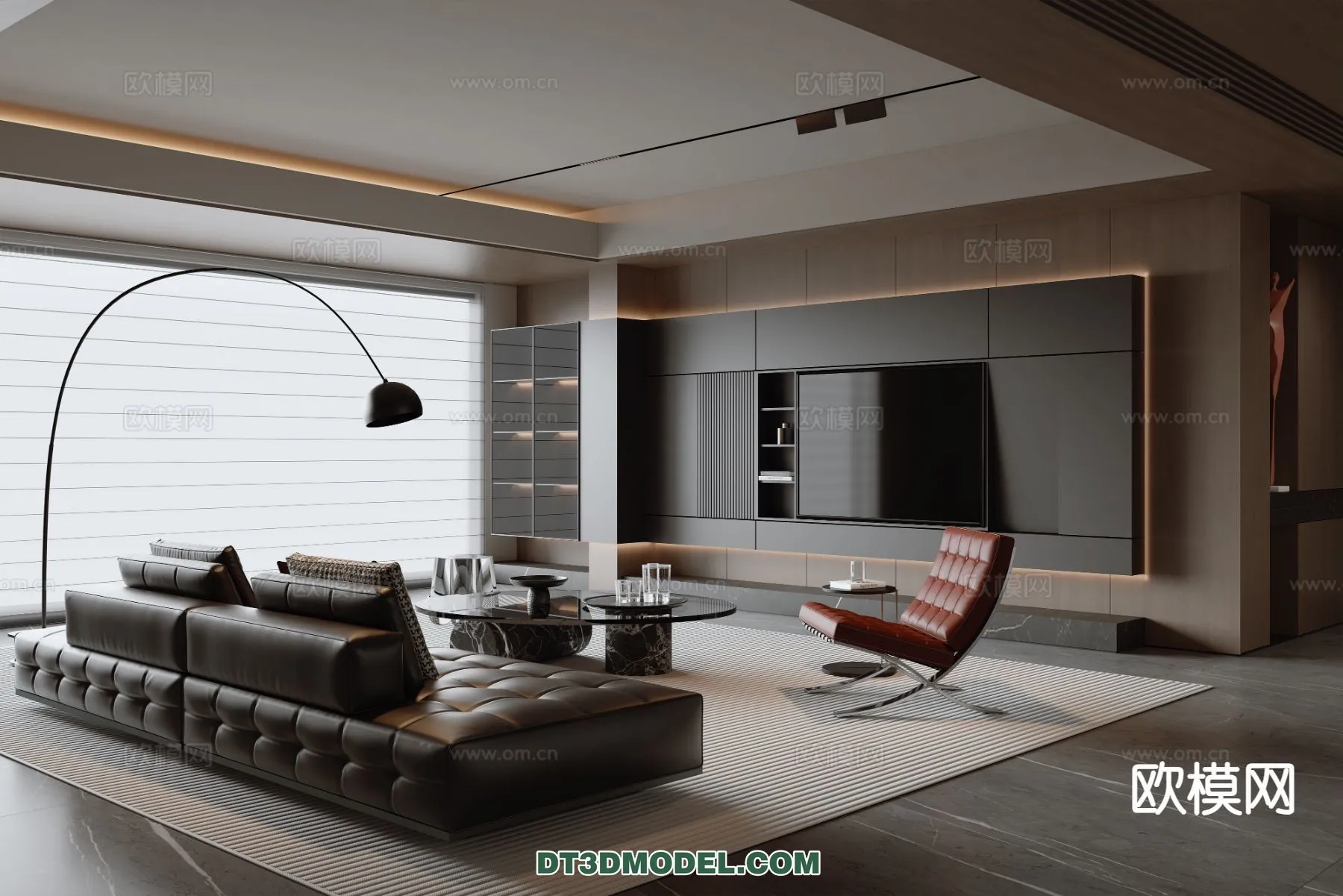 Living Room – Italian Style – Interior 3D Scene – 089