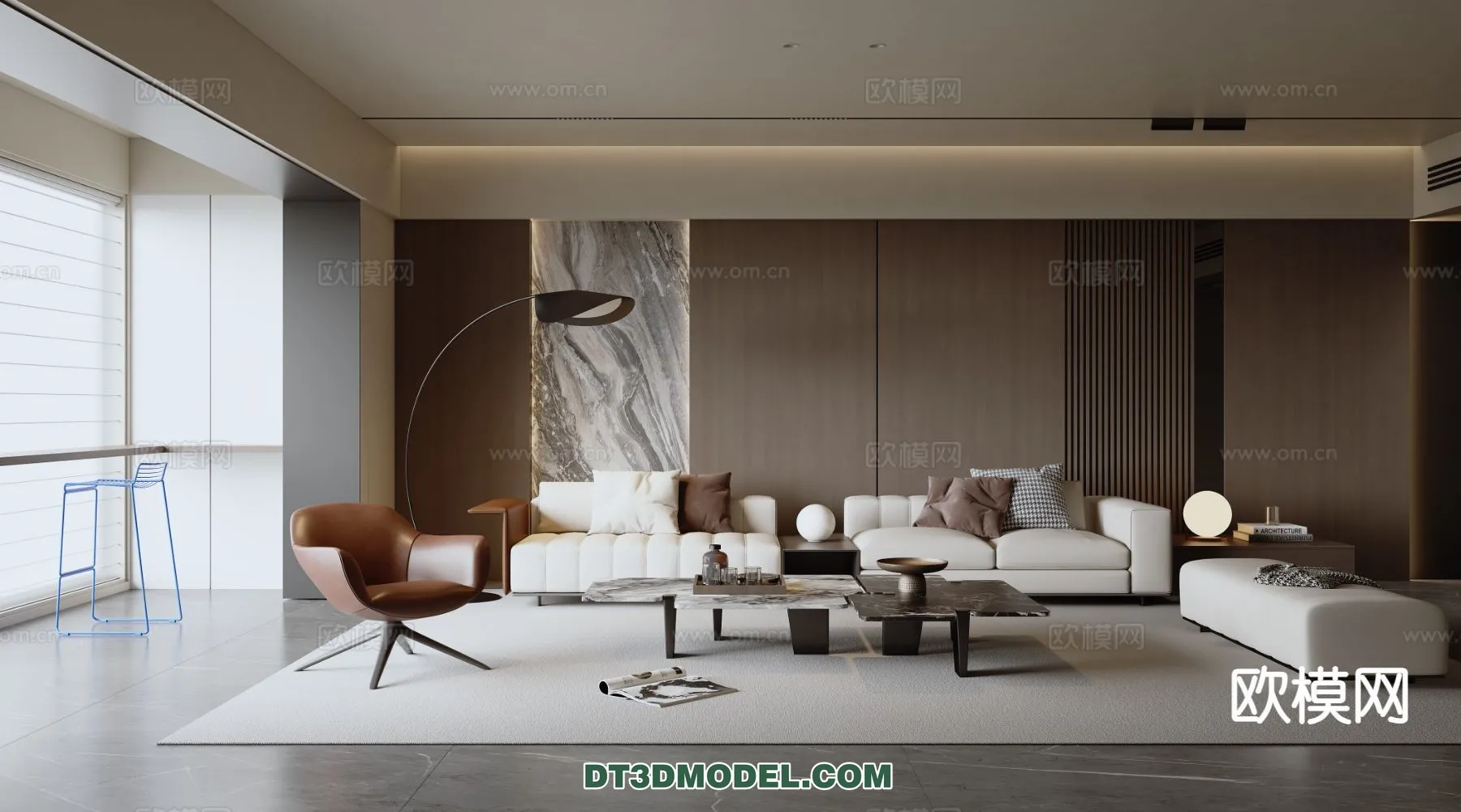 Living Room – Italian Style – Interior 3D Scene – 090