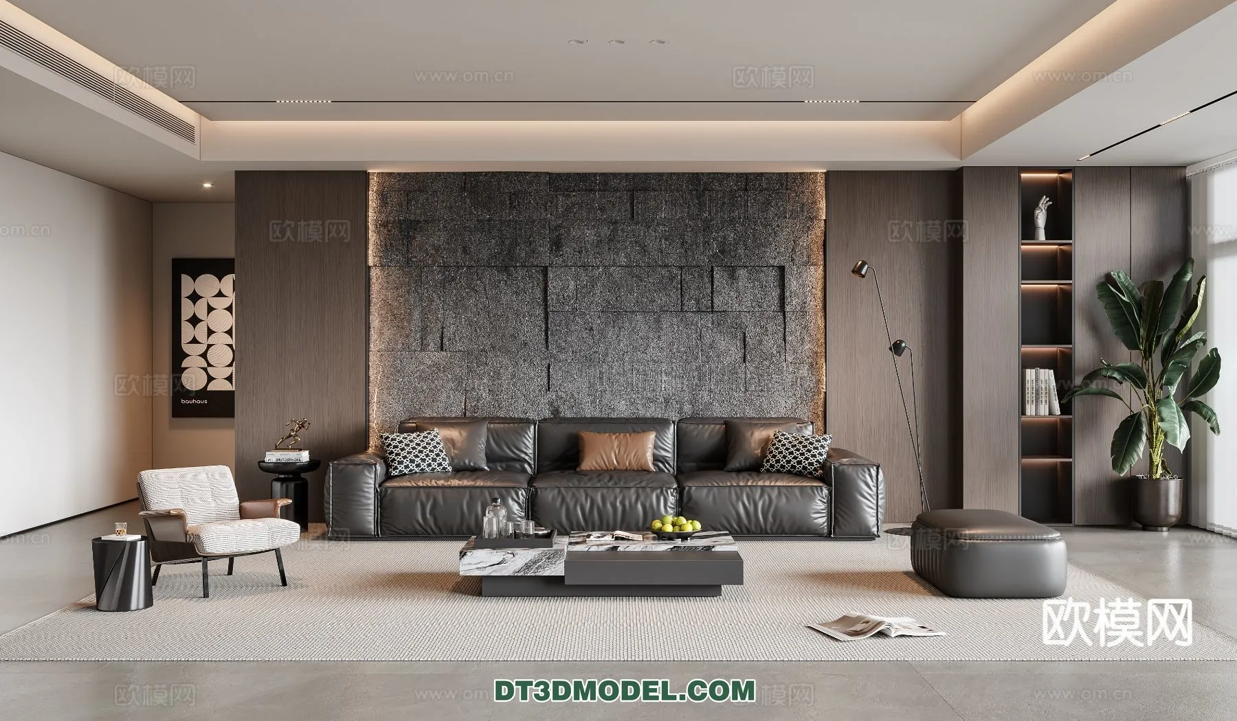 Living Room – Italian Style – Interior 3D Scene – 092