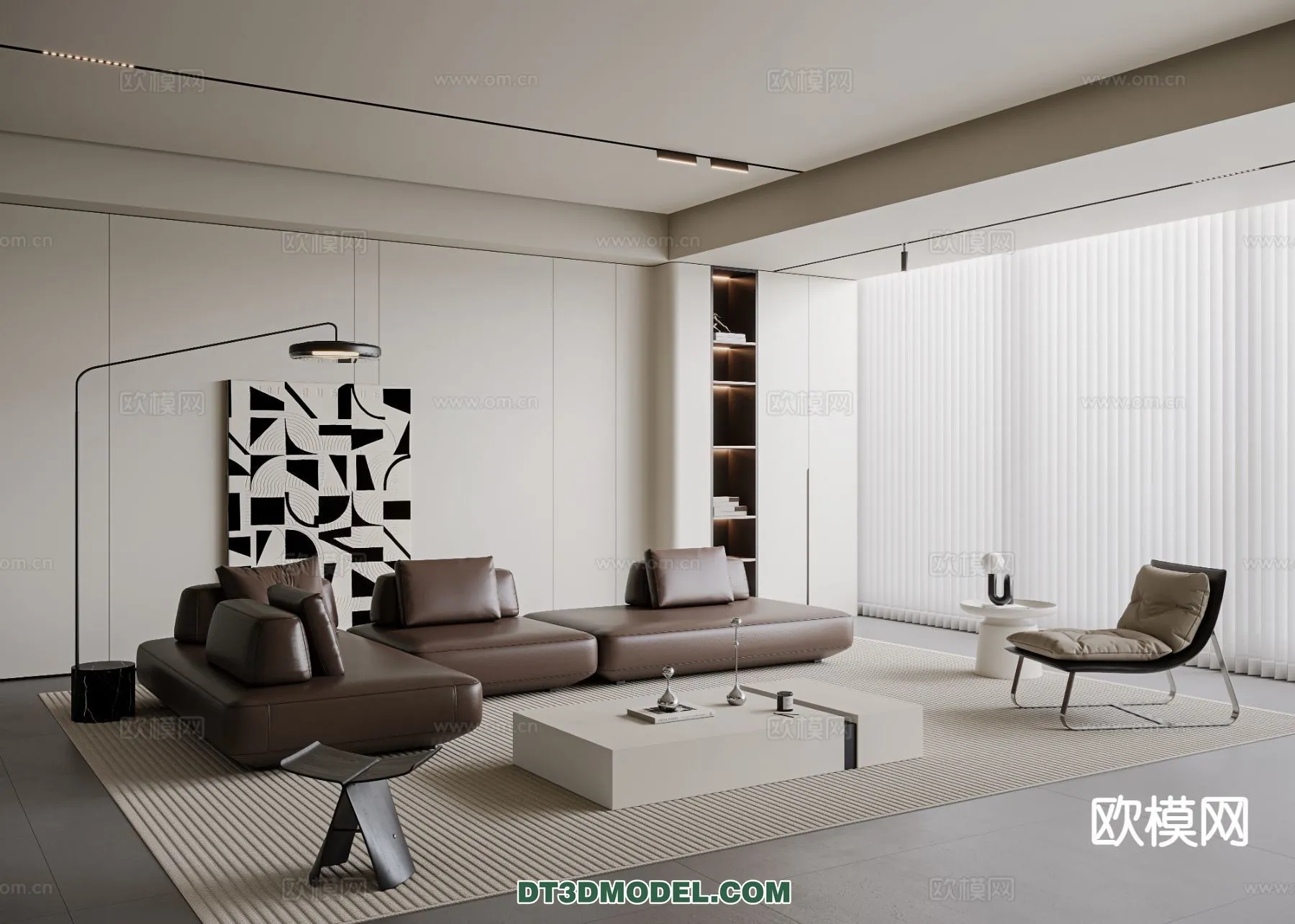 Living Room – Italian Style – Interior 3D Scene – 093