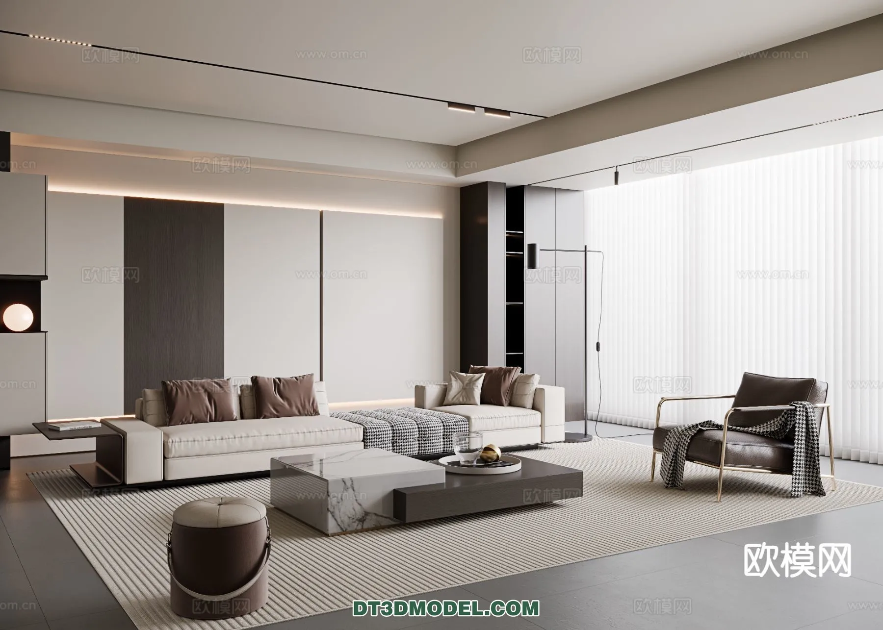 Living Room – Italian Style – Interior 3D Scene – 094