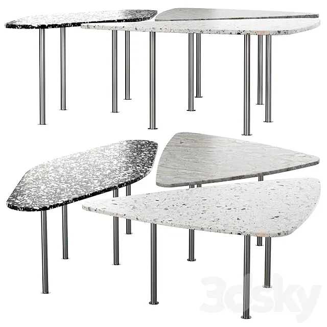 Living room marble tables _ Shaped coffee tables 3DSMax File
