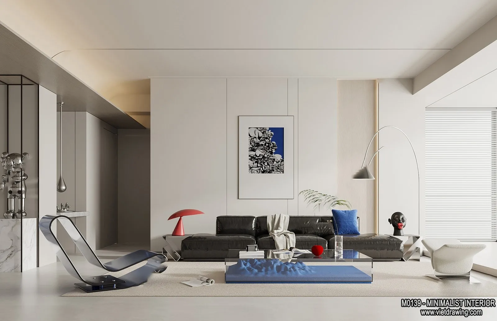 Living Room – Minimalist Style – 3D Interior Scene – 032