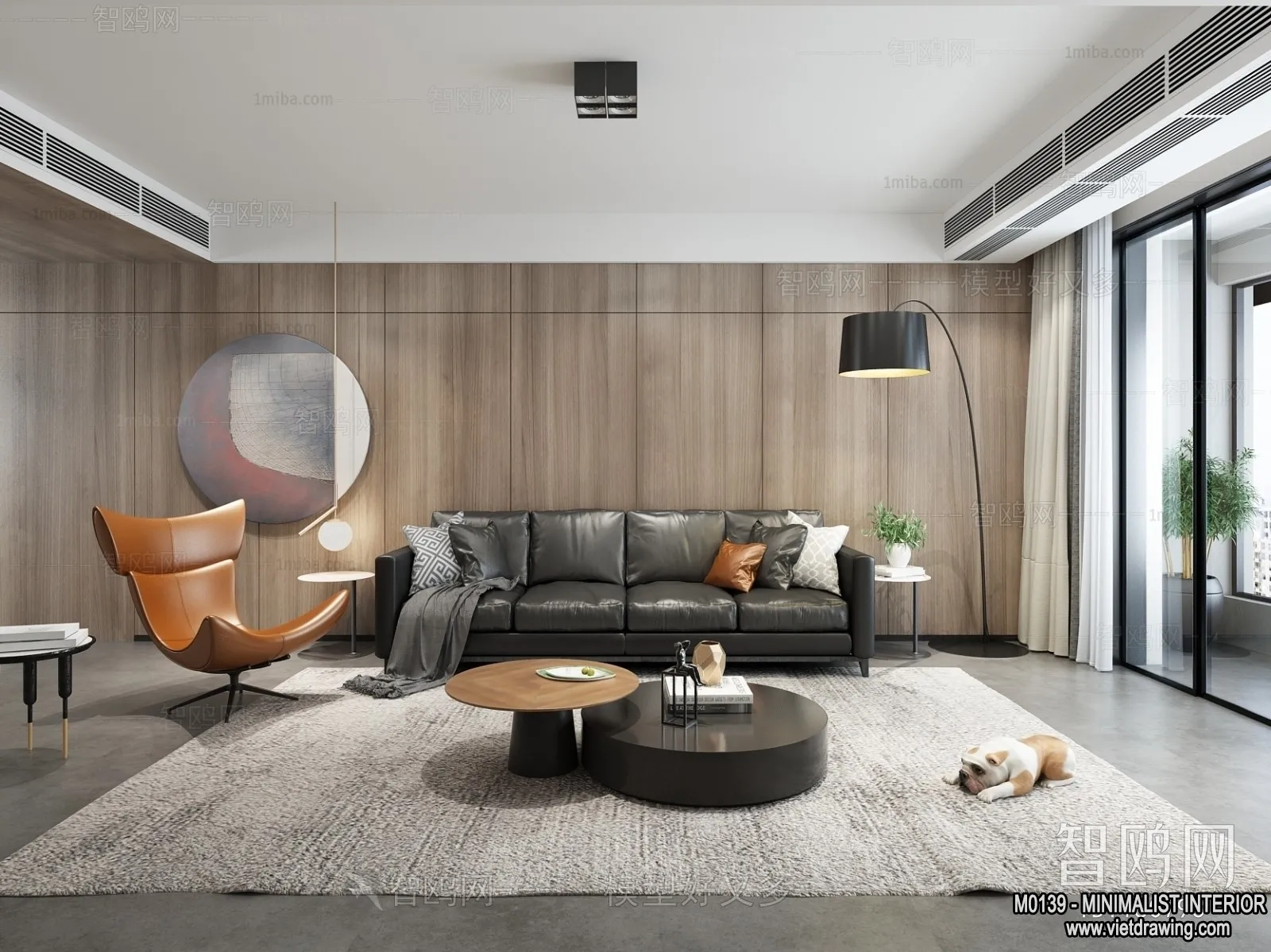 Living Room – Minimalist Style – 3D Interior Scene – 092