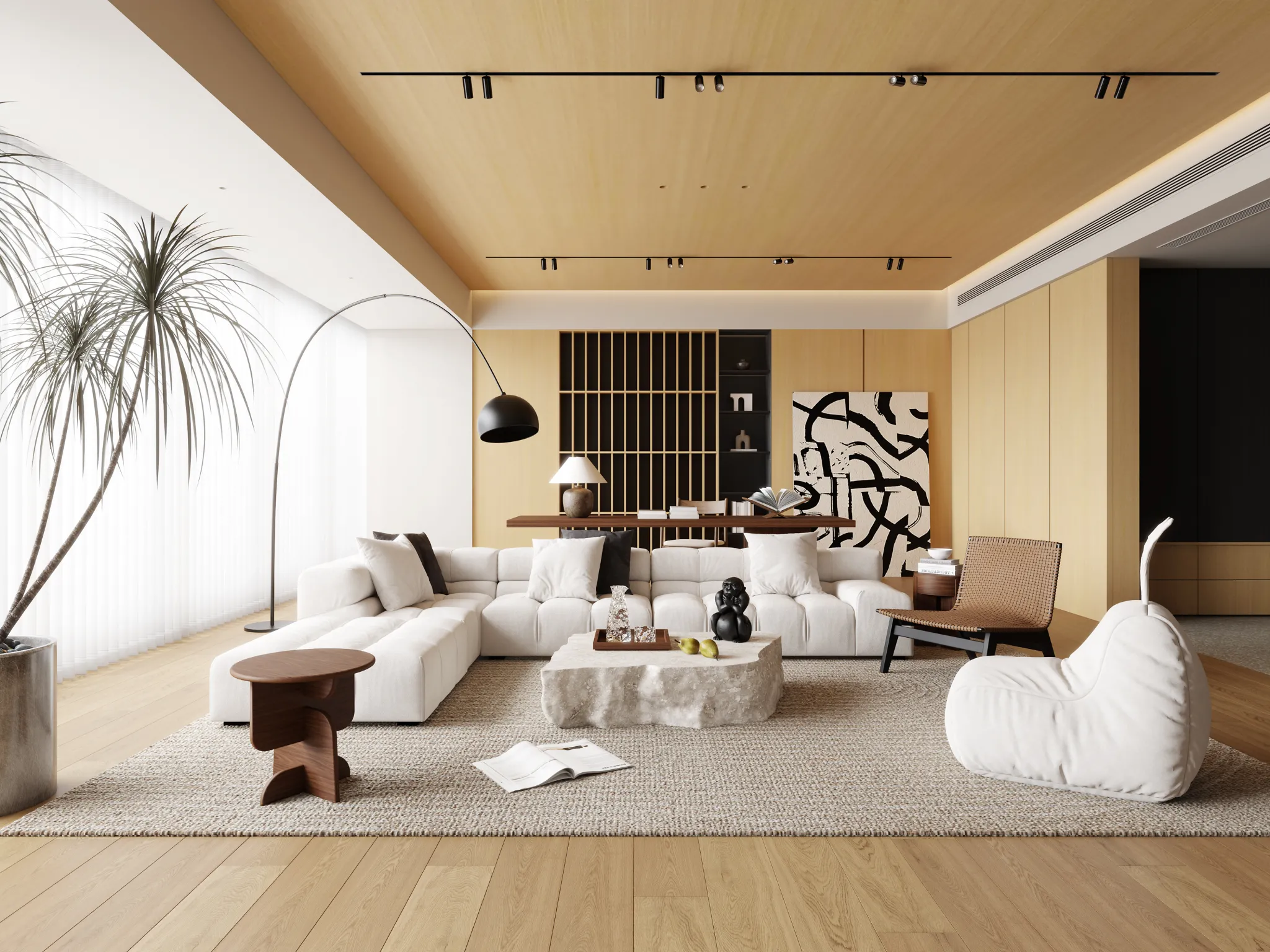 LIVING ROOM – MODERN STYLE – 3D SCENE – 041