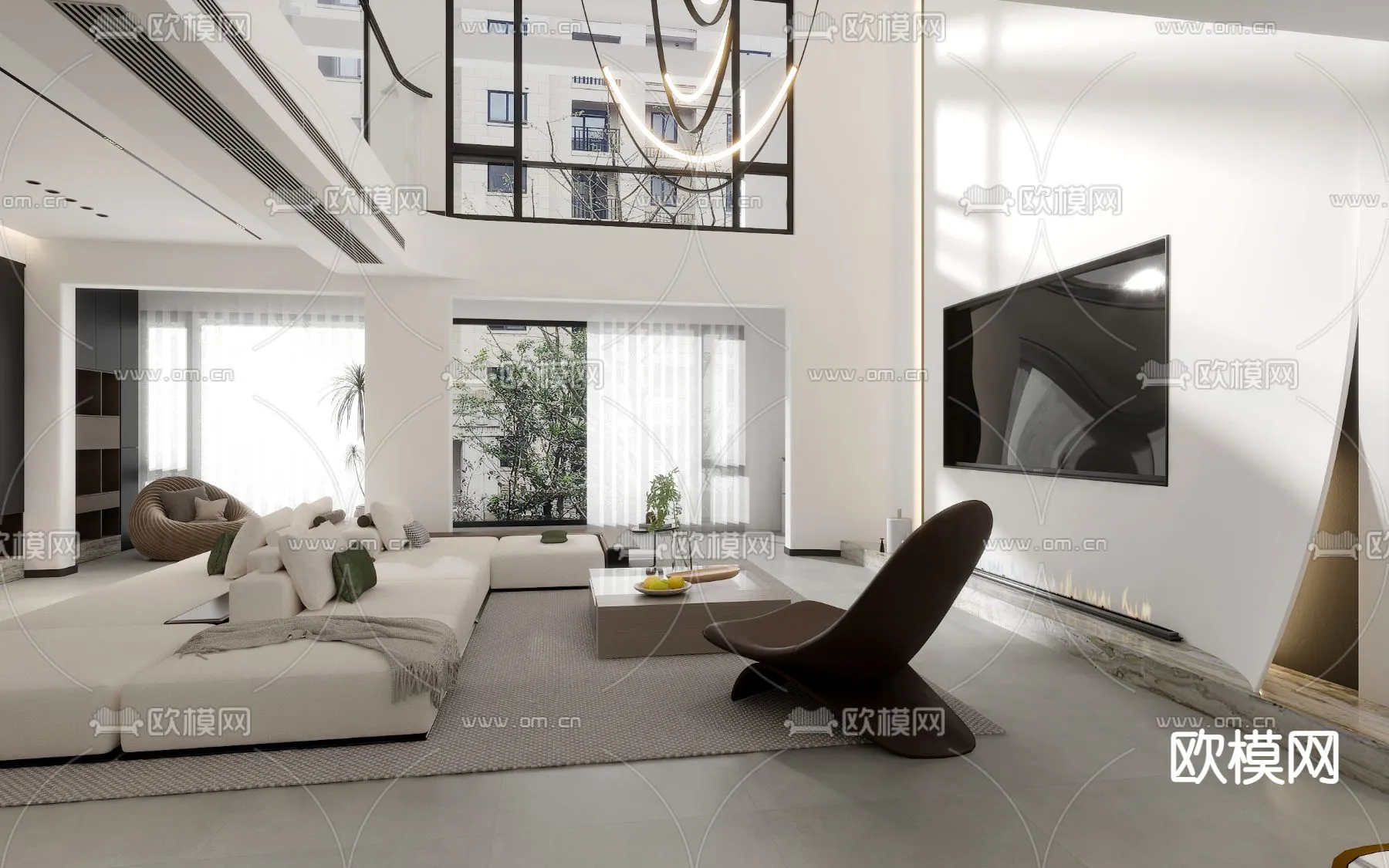 LIVING ROOM - MODERN STYLE - VRAY / CORONA - 3D MODEL - 1982 - 3ds Max ...