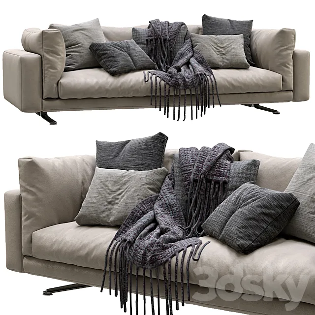 Livingdivani Leather Sofa Floyd Hi 3ds Max