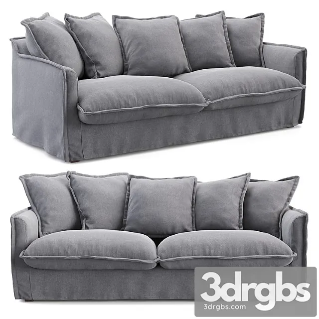 Livingston sofa charcoal gray 2 3dsmax Download