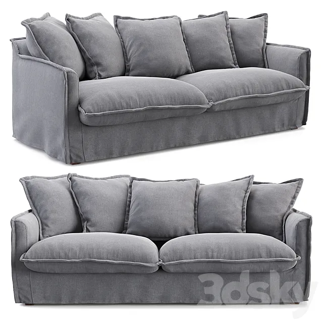 Livingston sofa charcoal gray 3DSMax File