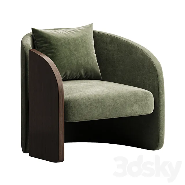 LIVIUS ARMCHAIR – SAGE GREEN VELVET 3dsMax Model