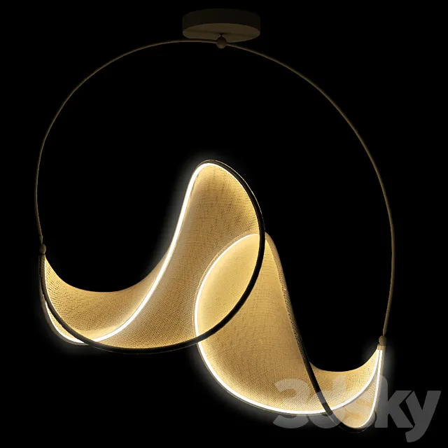 llll.02 double suspended lamp 3DS Max Model