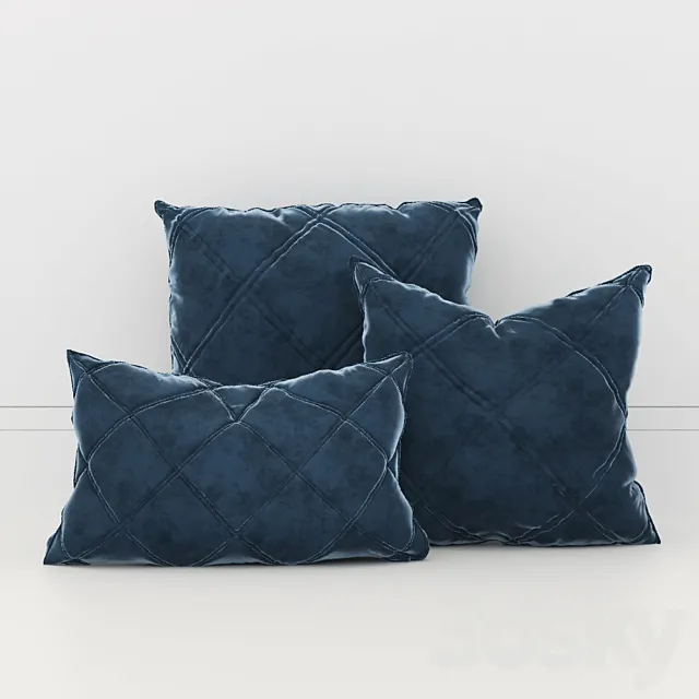 LMM Quilted Cushion Set 3ds Max